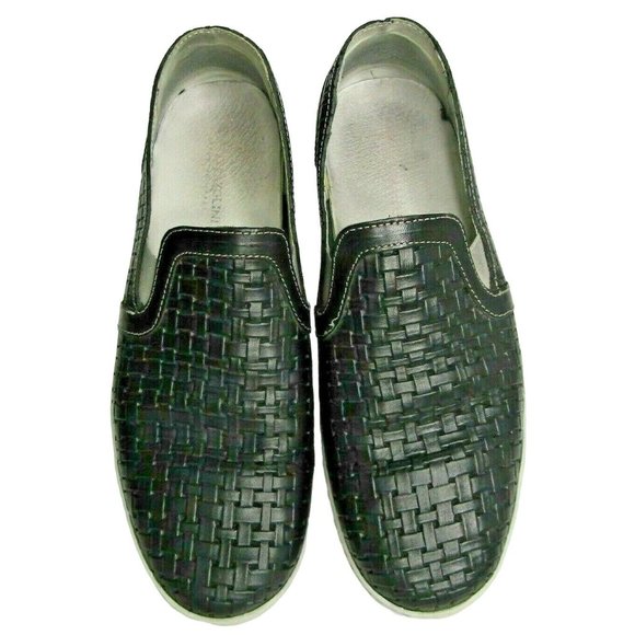 Carlo Pazolini Men\'s Leather Woven Loafer Slip On Shoes Black Size 9/42 main image 7